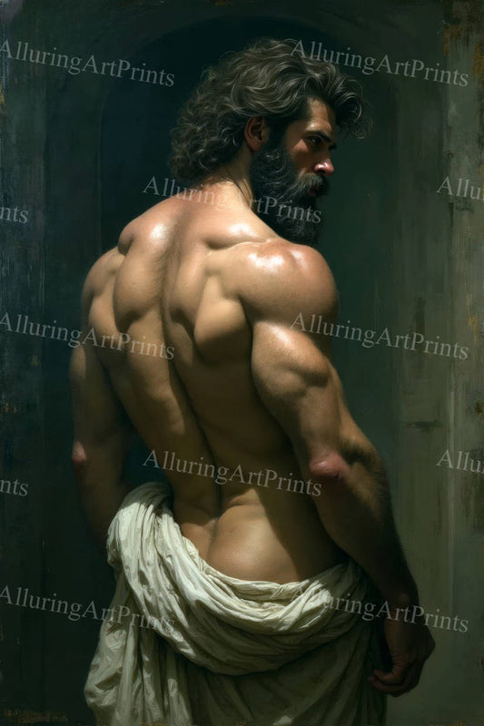 Male Model Muscular Digital Art AI Fantasy - U473