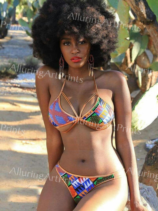 Risque Black Model Print Pretty Woman Petite Exotic Busty Boobs Butt Bikini Hot Fine Wall Art J712